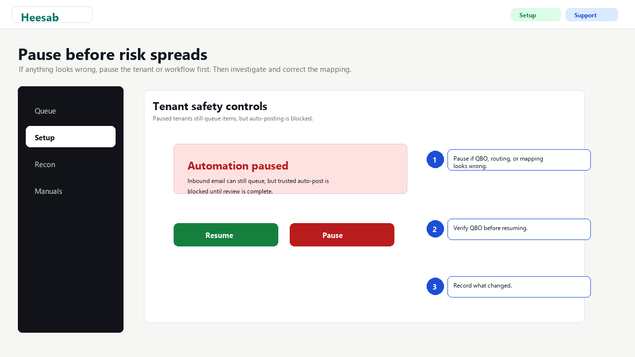 Pause safety: stop auto-posting while investigating risk